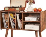 Record Player Stand With Vinyl Storage Holds Up To 300Lb, Large Record P... - $257.99