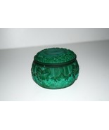 Malachite Glass Powder Jar Dresser Box Trinket Box - £113.25 GBP