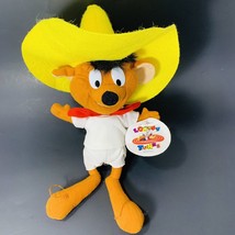 Speedy Gonzales Plush Toy Doll Looney Tunes Clothing Yellow Hat 1997 Vin... - $12.30