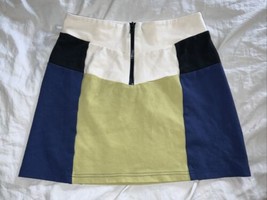 URBAN OUTFITTERS Vida Color block Blue Green Color Block MOD Mini Skirt ... - $24.74