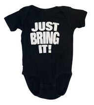 WWE Baby One Piece Suit 18M Just Bring It Skull 3:16 Black Bodysuit 2pc image 2