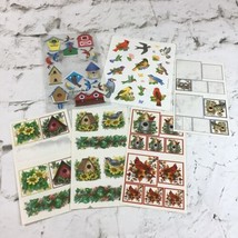 Vintage Scrapbooking Stickers Birds Birdhouses Lot Of 6 Sheets-Some Missing  - £11.82 GBP