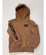 CAT Caterpillar KidsHoodie Hooded Sweatshirt Tan XS 5/6 - $17.00