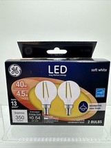GE 40w/4.5W 24535 Candelabra Base G16 Clear Dimmable LED Bulb Soft White... - $96.90 MXN