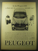 1960 Peugeot 403 Car Ad - Is the Peugeot 403 a first car or second car? - £11.20 GBP