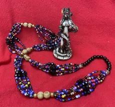 Santeria Vodou Curanderismo Folk Saint Lilith With Apple &amp; Snake Beaded ... - $45.00