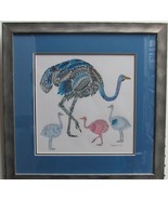 Original Art The Ostrich Stunning Color Drawing Artist G. Rahill 2017 15... - $24.77