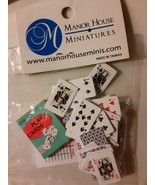 Vintage Manor House Miniatures Doll House How to Play Cards Playing Card... - $13.52 CAD