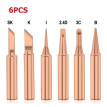 6pcs Internal Heating Bare Copper Iron Tip Lead-free 936 Soldering Iron ... - £3.97 GBP