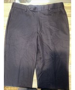 Berle Dress Pants Size 35 Unfinished Navy Blue Wool Blend. Raw Hem. T - $29.69