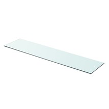 vidaXL Polished Tempered Glass Wall Shelf 36x12 inches Adjustable Bracket - $1,559.20 MXN