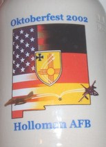 Holloman AFB USAF US Air Force ceramic beer stein Oktoberfest 2002 - £11.78 GBP
