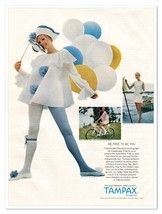 Tampax Tampons Period Care Woman in Clown Costume Vintage 1968 Print Mag... - £7.58 GBP