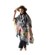 Anyyou 100% Mulberry Silk Black Long Scarf Luxury Brand Women Beach Shaw... - $101.50