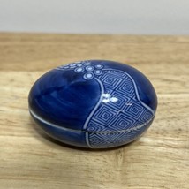 Rare Htf OFF Japan Ceramic Porcelin Egg Small Trinket Box Salt Cellar Painted - £59.93 GBP
