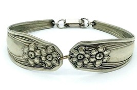 Vintage Pewter Floral Silverware Handle Bracelet - $19.80