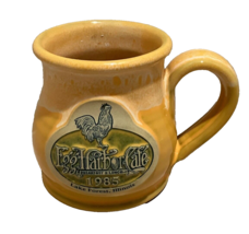 Deneen Pottery Egg Harbor Cafe Coffee Cup Mug Yellow Lake Forest IL 2015 - £15.00 GBP