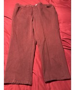 Liberty Blues Men’s Maroon Stretch Pants Size 50x38 BIG Cotton Blend Com... - $68.54 CAD