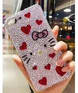 Glitter Cute Phone Case Handmade Clear Crysal iPhone Back Case for iPhon... - $28.00+