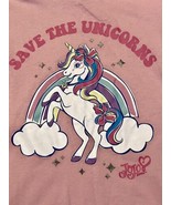 Nickelodeon Jo Jo Siwa Girls Medium 7/8 Save The Unicorns Short Sleeve L... - $19.00