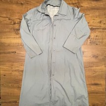 Vtg Women&#39;s 18 Reg London Fog Trench Coat Easter Pastel Blue Plaid Linin... - £20.59 GBP