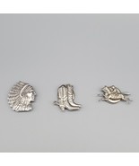 Clickits Button Covers 1989 (3) Southwest Rodeo Cowboy Boot - $27.36 CAD