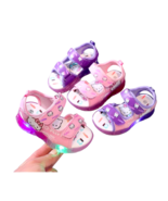 Hello Kitty Girls LED Lights Sandals Open Toe Pool Flip Flops Kids Beach Shoes - $23.95