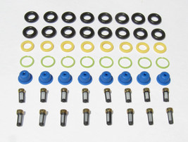 Ford 5.0 Fuel Injector Service kit O’rings Pintle Caps Filters Mustang C... - £16.52 GBP