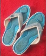 Reebok Blue And White Slip On Sports Slippers Size 6.5(uk) - £32.33 GBP