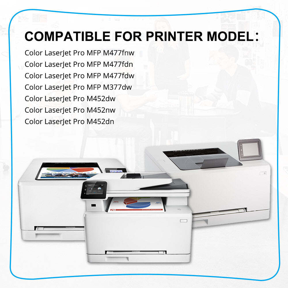10 Pack 410X CF410X CF411X CF412X CF413X Toner For HP Color LaserJet Pro M452nw Item image 4