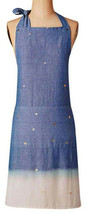 Anthropologie Ombre + Gold Twinkle Apron Blue Mom Gift Shower Wedding Ch... - $38.81
