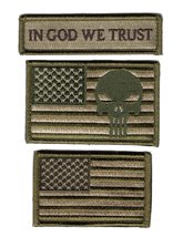 in God We Trust USA Flag 3pcs multitan Bundle Patch by Miltacusa - £10.98 GBP