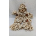 Handcrafted Yarn Scarecrow Thanksgiving Halloween Decor 12&quot; - £38.94 GBP