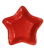 10 Inch Ruby Red Star Candy Nut Dessert Dish Pfaltzgraff Christmas Patri... - £16.17 GBP