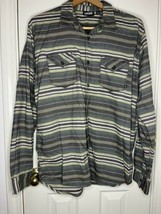 Vans Long Sleeve Button Front Striped Multicolor  Shirt Men’s L - £11.68 GBP