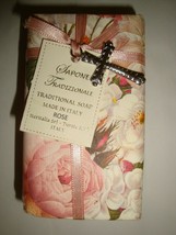 New Sapone Tradizionale Made in Italy 10.5oz/300g Traditional Bath Bar Soap Rose - £10.10 GBP