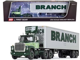 Ford LT-9000 Day Cab with Vintage 40&#39; Dry Goods Tandem-Axle Trailer Green &quot;Bran - £95.62 GBP