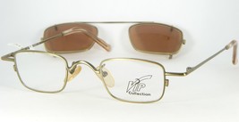 Vip Collection Go 424 Ag /AVOCADO Green Eyeglasses W/ Brown CLIP-ON 44-24-135mm - £38.90 GBP