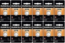 12-Pack Duracell 2016 Batteries 3.0 Volt Lithium Coin Button - £15.55 GBP