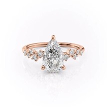 Art Deco Engagement 1.93 Ct Pear Cut Hidden Halo Cluster Ring, Bridesmaid Gifts - £101.78 GBP