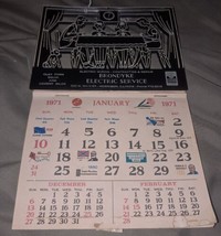 1971 Advertising Calendar Brondyke Electricity Service Morrison Ill Whit... - £24.40 GBP