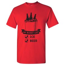 My Bucket List - Funny Beer Ice Checklist Drinking Graphic T Shirt - Small - Spo - £19.17 GBP