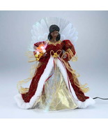 Holiday Time LED Fiber Optic Angel Christmas Tree Topper, Red   12&quot; - $52.78 CAD