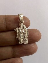 Ciondolo in argento sterling 925 di Lord Radha Krishna, tempio che indossa,... - £12.45 GBP