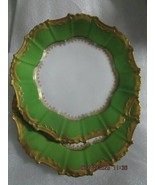 LIMOGES BY OVINGTON BROS. NEW YORK PAIR OF GREEN GOLD PLATES 8.75&quot; [#116] - €123,17 EUR