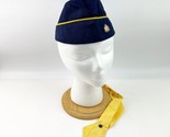 Vintage BSA Den Mother&#39;s Hat Cub Scouts Pin Neck Tie Blue Yellow - $29.99