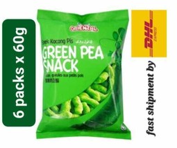 Oriental Green Pea Snack 6 packet x 60g fast shipment by DHL Express - £55.31 GBP