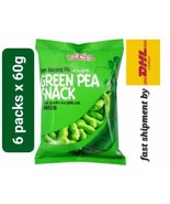 Oriental Green Pea Snack 6 packet x 60g fast shipment by DHL Express - $94.64 CAD