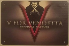 V for Vendetta: Freedom Forever - metal hanging wall sign - £19.36 GBP