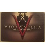 V for Vendetta: Freedom Forever - metal hanging wall sign - £18.94 GBP